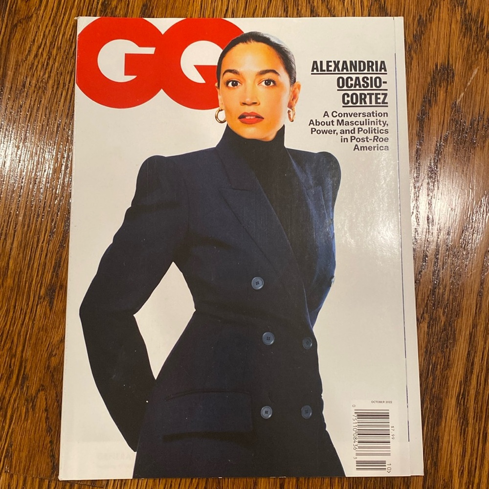 GQ Magazine - October 2022 - Alexandria Ocasio-Cortez        AOC men’s magazines